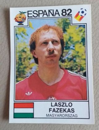 Panini Espana 82 World Cup Football Sticker - Hungary - Laszlo Fazekas 195