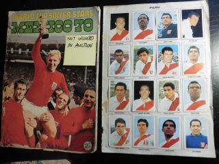 32x Peru And Rumania Fks World Cup Mexico 70 Soccer Stars Sticker Sheet