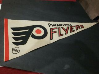 Vintage Nhl Hockey Felt Pennant Philadelphia Flyers Early 1970 