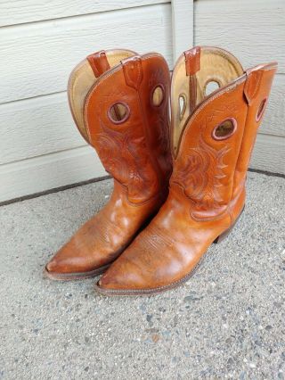 Vintage Tony Lama Buckaroo 12 1/2 Inch Tall Boots.  Men 