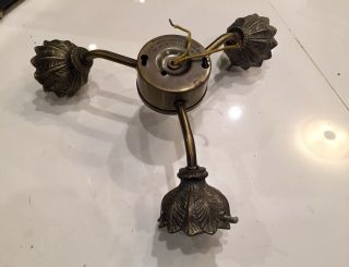 Vintage Antique Brass Tulip Ceiling Fan Light Kit
