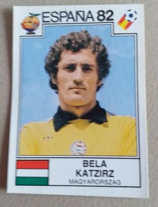 Panini Espana 82 World Cup Football Sticker - Hungary - Bela Katzirz 199