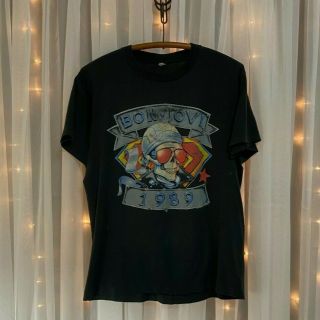 Vintage Bon Jovi T - Shirt 1988 Black — Size :m Men 