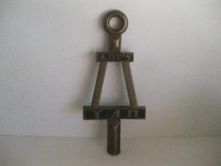 Vintage Tau Beta Pi Engineering Fraternity Brass Key 8 1/2 "
