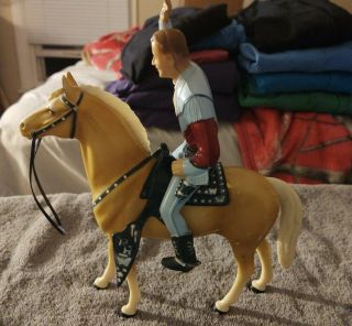 Vintage Roy Rogers & His Horse Trigger Hartland Plastics With Saddle & Harness