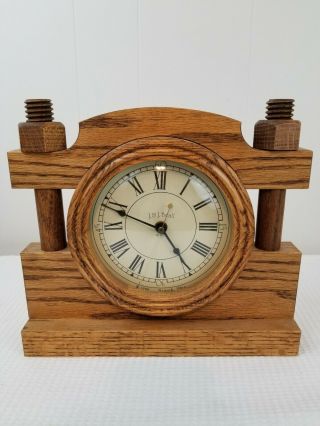 Vintage J.  & J.  Beall Wooden Nut Clock Newark,  Ohio 1980