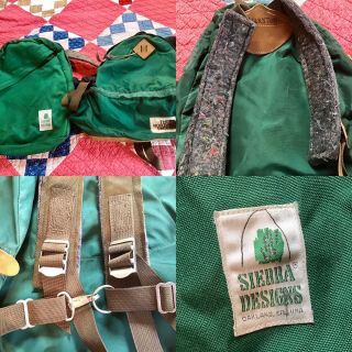(2) - Vintage 70s - 80s Rare Sierra Designs & North Face Teardrop Backpacks,  Cool