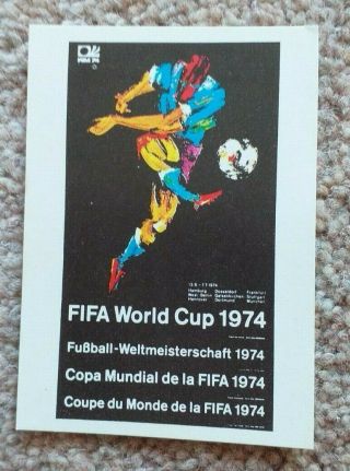 Panini World Cup Argentina 1978 Album Sticker - Fifa W C 1974