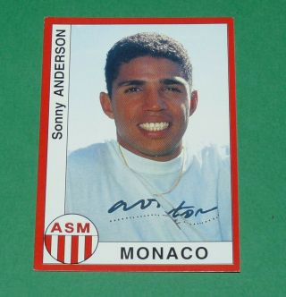 N°193 Sonny Anderson Brasil As Monaco Louis Ii Panini Foot 95 Football 1994 - 1995