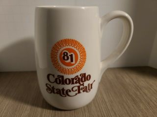 Vtg 1981 Coors Colorado State Fair Beer Mug