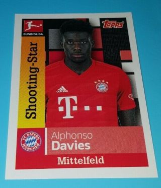 Alphonso Davies Bayern Munich Bundesliga 2019/20 Topps Rookie Sticker