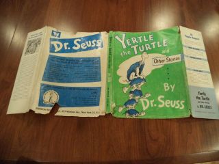 Yertle The Turtle And Other Stories - Dr.  Seuss - 1st - Dust Jacket 1958