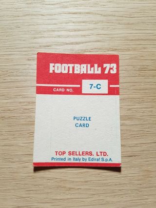 Panini Top Sellers Football 73 - 7C Puzzle Card - 1973 2