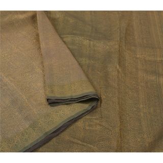 Sanskriti Vintage Black Sarees Pure Silk Woven Indian Sari Premium Craft Fabric