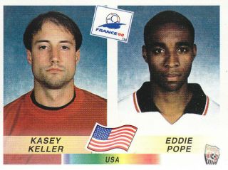 Panini - Fifa World Cup - France 98 - Kasey Keller / Eddie Pope - U.  S.  A.  - 408