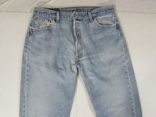 Vtg 90s Usa Made Levi 501 Faded Denim Jeans Tag 38x38 Measure 34x34