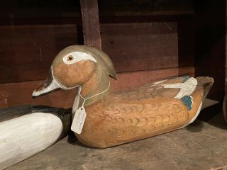 Antique Wood Duck Decoy Vintage Hunting Duck Decoys By John Becker