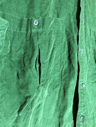 Vintage Patagonia Mens Corduroy Shirt Size XL Green 100 Cotton Long Sleeve VTG 2