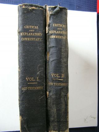 Vintage 2 Volume Set - Critical And Explanatory Bible Commentary – 1871