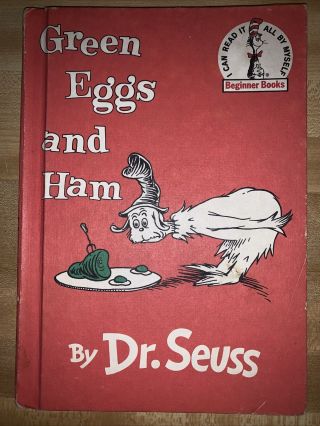 Vintage First Edition Green Eggs And Ham 1960 Dr.  Seuss Beginner Books.