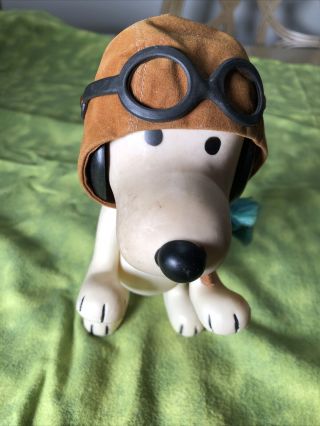 1966 7 " Vintage Aviation Snoopy - Red Baron Flying Ace Peanuts Show