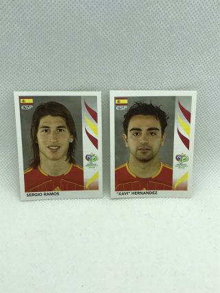 Sergio Ramos Xavi Hernandez 2006 Germany Panini Fifa World Cup Spain 538 542