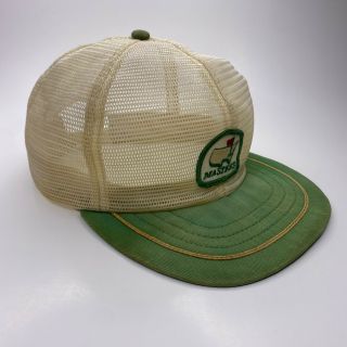 MASTERS Golf Tournament Golfing Sports Vintage Hat Cap 70s 80s Full Mesh 3