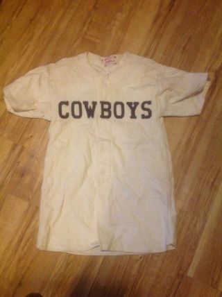 Vintage Baseball Jersey Stall & Dean Size 44 Wool Cowboys 13 Magic Valley?minor