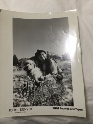 Vintage 1970s John Denver Autographed Photo