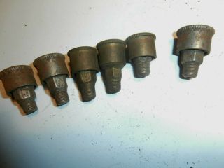 6 Vintage Hit Miss Engine Or Old Car Ball Grease Cup 1/8 " Pipe Thread