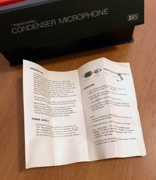 Vintage Realistic Cardioid Condenser Microphone 33 - 1045 3
