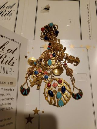 Vintage 80s Lunch At The Ritz 1 Earring Chickinitza 5 " Drops Dangles 1 Only