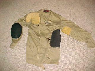 10 - X Shooting Range Match Jacket Vintage - Leather/rubber Patches Twill Size 38