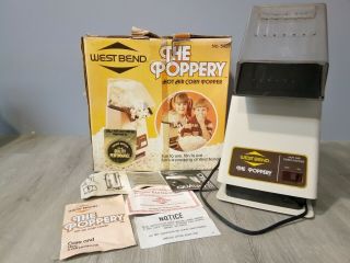 Vtg West Bend The Poppery Hot Air Popcorn Maker 5459 Coffee Roaster
