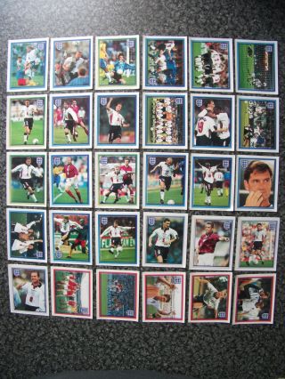 1998 Merlin World Cup 98 Official England Stickers 1 - 179 Gazza,  Beckham Rookie