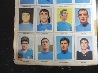 32x Israel and Italy FKS World Cup Mexico 70 Soccer Stars Sticker Sheet 3