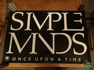 Vintage Promo Poster - Simple Minds - Once Upon A Time - 1985 Rare Black&white - Excllnt