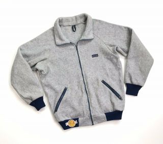 Vintage Patagonia Fleece Jacket Medium M Mens Gray Full Zip Sweater Sweatshirt