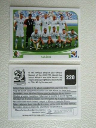 Panini 2010 South Africa Fifa World Cup Stickers 220 - 447 Sticker Variants E25 2