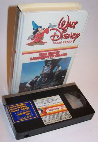 Vintage Walt Disney Home Video The Great Locomotive Chase Vhs In White Clamshell