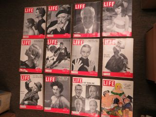 12 Vtg Life Magazines All From 1952 In Great Shape All Kinds Of Ads