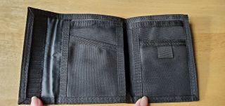 Levis Black Nylon Hook and Loop Wallet Vintage Levi Strauss and Co 3