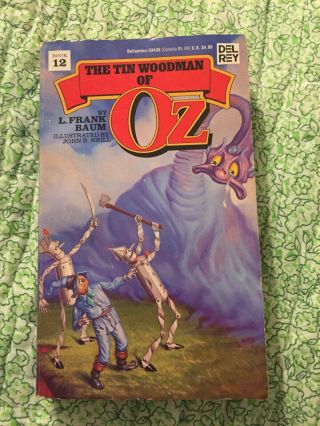 The Tin Woodman Of Oz By L.  Frank Baum 1983 Del Rey Paperback