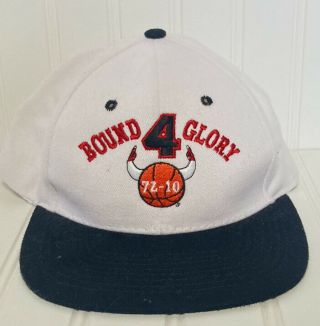 Rare Vintage 90’s Chicago Bulls Snapback Hat 95 - 96 Championship “bound 4 Glory”