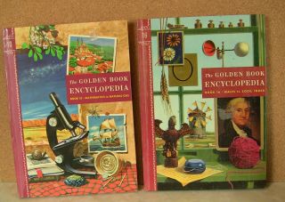 Midcentury The Golden Book Encyclopedia Volumes 10 &16 1960 Illustrated Euc