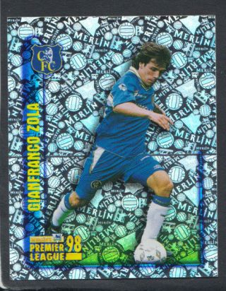 Merlin Premier League 1998 Football Sticker No 145 - Gianfranco Zola (s1886)