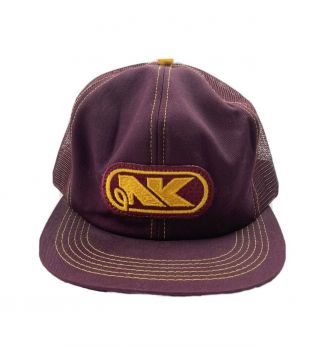 Vintage Nk Northrup King Seed Snapback Trucker Hat Cap Patch K Products Made Usa