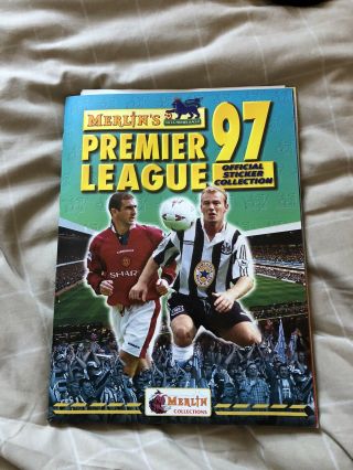 Merlin 1997 Premier League Sticker Album.  Approx 76 Stickers Missing,  Spares