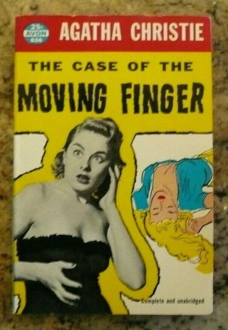 Avon 636 The Case Of The Moving Finger By Agatha Christie 1st Vgf Miss Marple