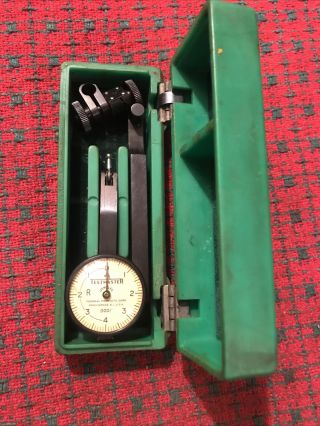 Vintage Federal Testmaster Dial Indicator.  0001 W/clam Shell Case